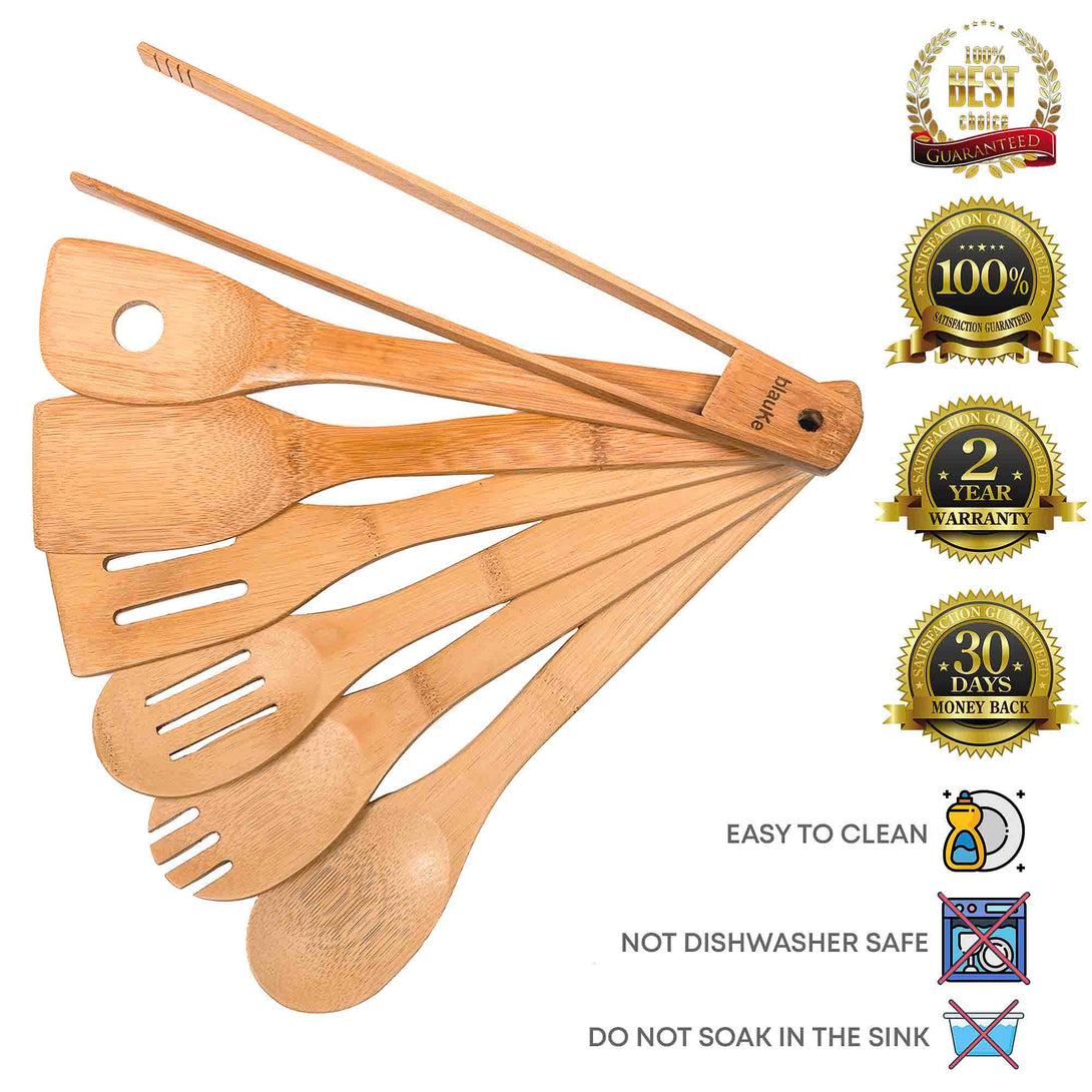 Bamboo Cooking Utensils Set - Wooden Kitchen Utensils Set - Kitchen Utensils For Cooking - Cooking Tools Set - 1