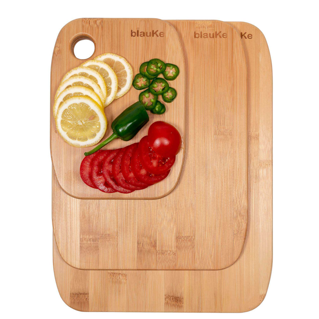 Bamboo Cutting Boards Set for kitchen - Wooden chopping Boards Set - Bamboo Cutting Board Set of 3 - 4