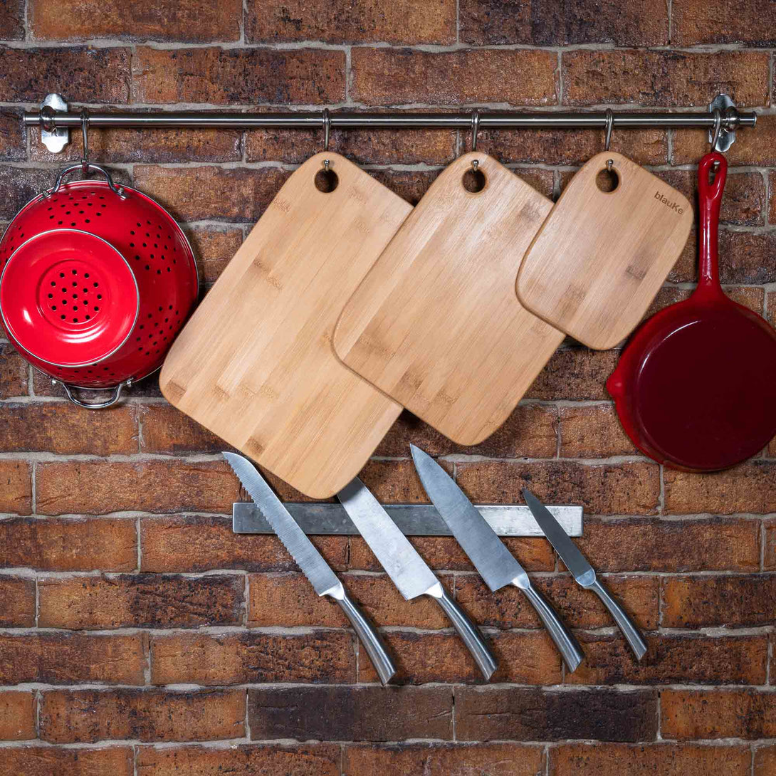 Bamboo Cutting Boards Set for kitchen - Wooden chopping Boards Set - Bamboo Cutting Board Set of 3 - 6